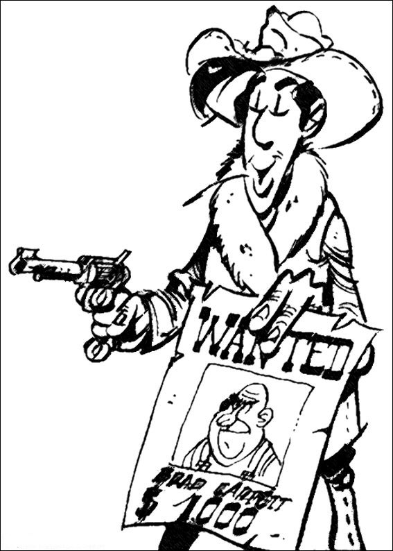 Plansa de colorat cu Lucky Luke 60 57